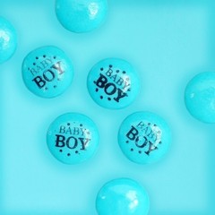 Baby Boy Blue Candy Gum Buttons, 2 Pound Bag (Approx. 180 Pieces), Blue…