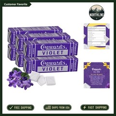 Violet Mints Candy | Timeless Vintage Treat | 6 Pack of Aromatic Breath Mints