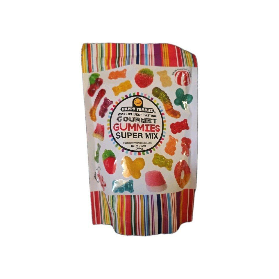 Happy Yummies Worlds Best Tasting Gourmet Gummies Super Bears 12 oz