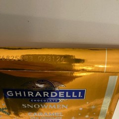 Ghirardelli Milk Chocolate Caramel Snowmen Holiday Treat 5.8 Oz Bag BBD 07/31/26