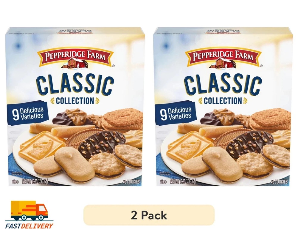 (Pack of 2)Pepperidge Farm Holiday Classic Cookie Collection,9 Cookie Varieties