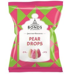 Original Bonds London Pear Drops Bag Sugar 5.3 Ounce (Pack of 1), Yellow,Pink