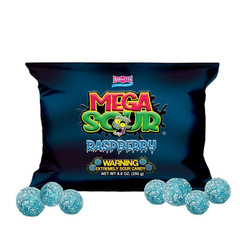 Mega Sour Raspberry 250G Sour Candy UK Fizz Balls – Handcrafted in Britain