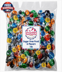Sugar Free Fruit Assorted Hard Candy Buttons – 1 Lb of Cherry Orange Lime Mixed