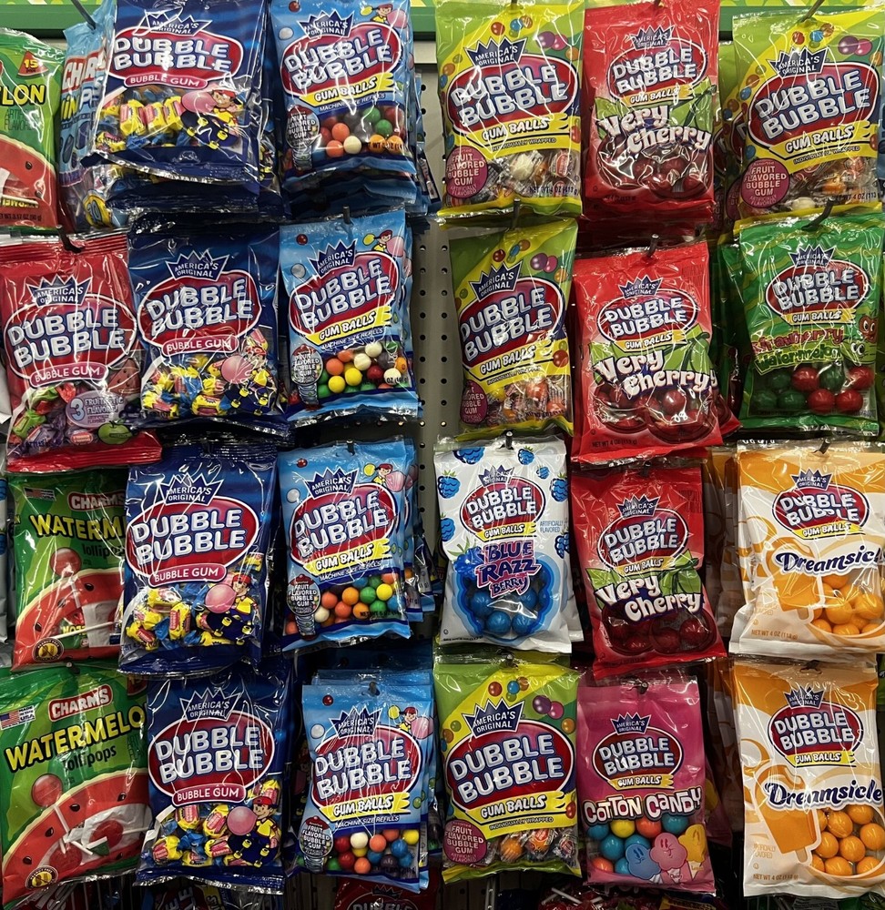 Dubble Bubble Variety Bubble Gum – Mystery- Assorted Variety Bags- (4 BAGS)