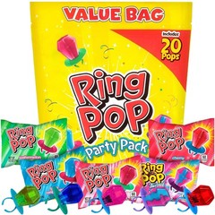 Assorted Lollipop Ring Gems – 20 Count Bag (Case of 12)