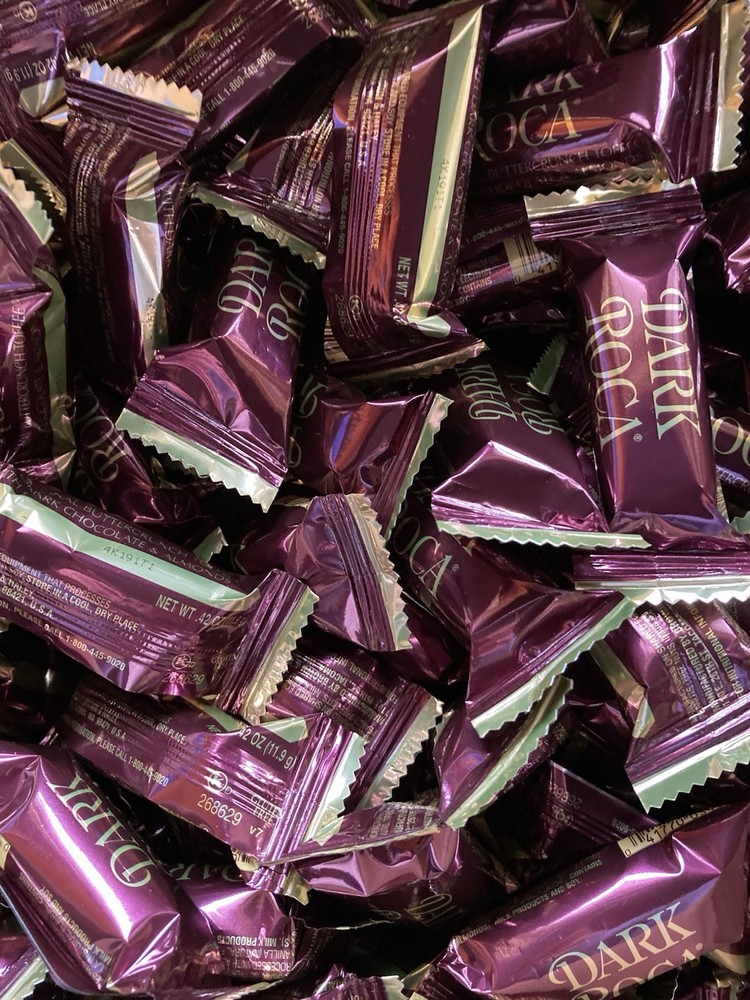 50 Pieces! Brown & Haley Dark Roca The Original Buttercrunch Toffee