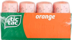 Tic Tac Orange Flavored Mints 4 Bottle Packs On-The-Go Refreshment 3.4 Oz Each