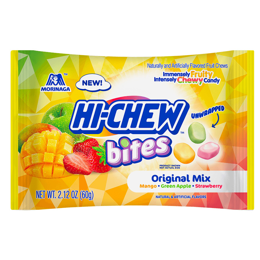 Morinaga Hi Chew Bites Original Mix Mango, Green Apple, Strawberry 2.12 oz