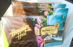 3 PACK HAWAIIAN HOST ALOHAMACS MILK CHOCOLATE CHOCOLATE COVERED MACADAMIA
