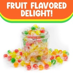 Sour Assorted Fruit Balls, Individually Wrapped, Bulk Hard Candy – 5 Pounds