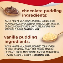 Snack Pack Chocolate and Vanilla Flavored Pudding Cups Family Pack, 12 Count …