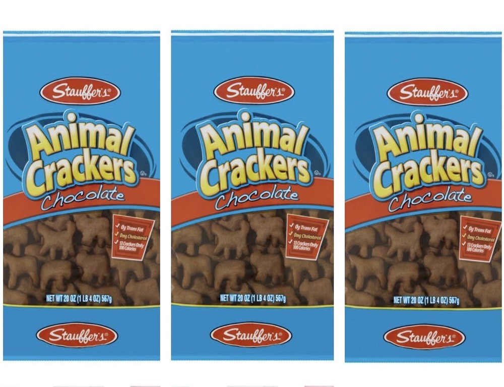 Stauffer’s, Animal Crackers, Chocolate, 20oz Bag, Pack of 3
