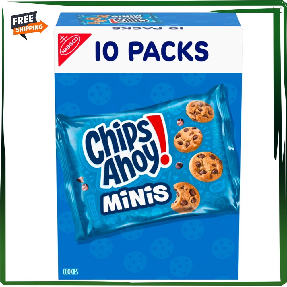 CHIPS AHOY! Mini Original Chocolate Chip Cookies, 10 Snack Packs – Free Shipping