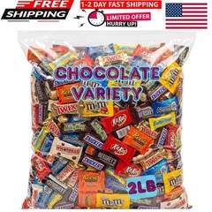 Bulk Chocolate Candy Mix – Individually Wrapped Fun Size Chocolate Bars & Treats