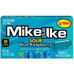 12x Mike & Ike Sour Blue Raspberry Chocolate Sour Candy Bulk Lot 0.78oz