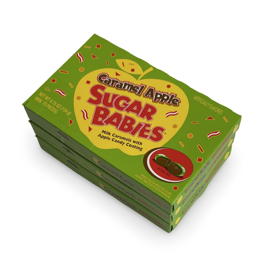 Caramel Apple Sugar Babies, Candy Coated Caramels, Nostalgic, Movie Theater Box,
