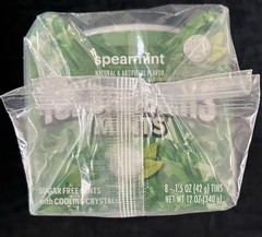 Ice Breakers Spearmint Sugar Free Breath Mints 1.5 Ounce Pack Of 8 Tins