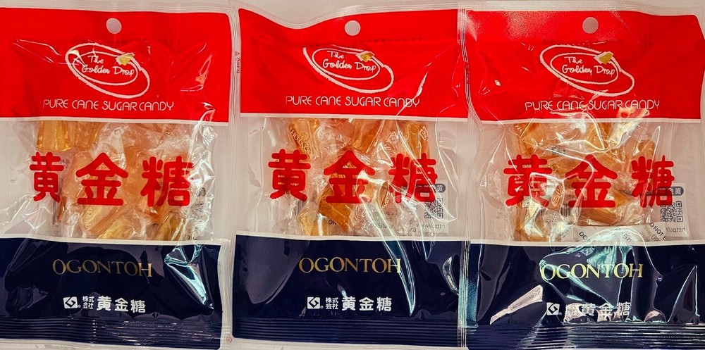 Ogontoh – Traditional Japanese Candy Golden Drop, 2.2 oz. (65g)-Three (3) Packs