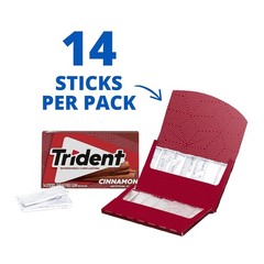 Trident Cinnamon Sugar-Free Chewing Gum, 12 14 Count (Pack of 12),