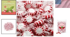 Peppermint Starlight Mints Hard Candy Bulk Pack 2 Pounds About 180 Count