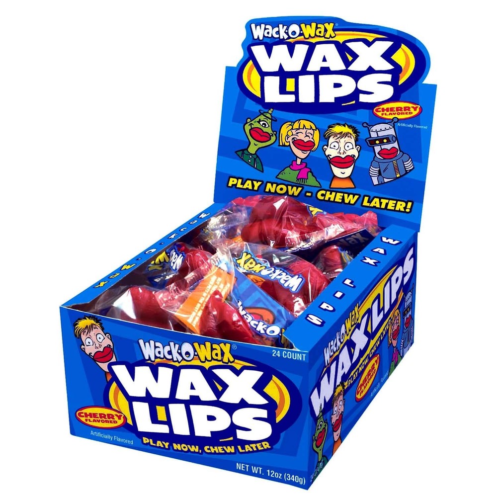 Cherry Wax Lips 24-Count Box 12 oz Wack-O-Wax