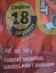 1pk-18pc. Rockaleta Mancha-T Gomitas Enchilada Piña Mandarina 50g ea.-900g total