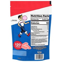 Bazooka Sugar-Free Bubble Gum Pellets Bag – 120 Count Bulk Gum, Original Flavor