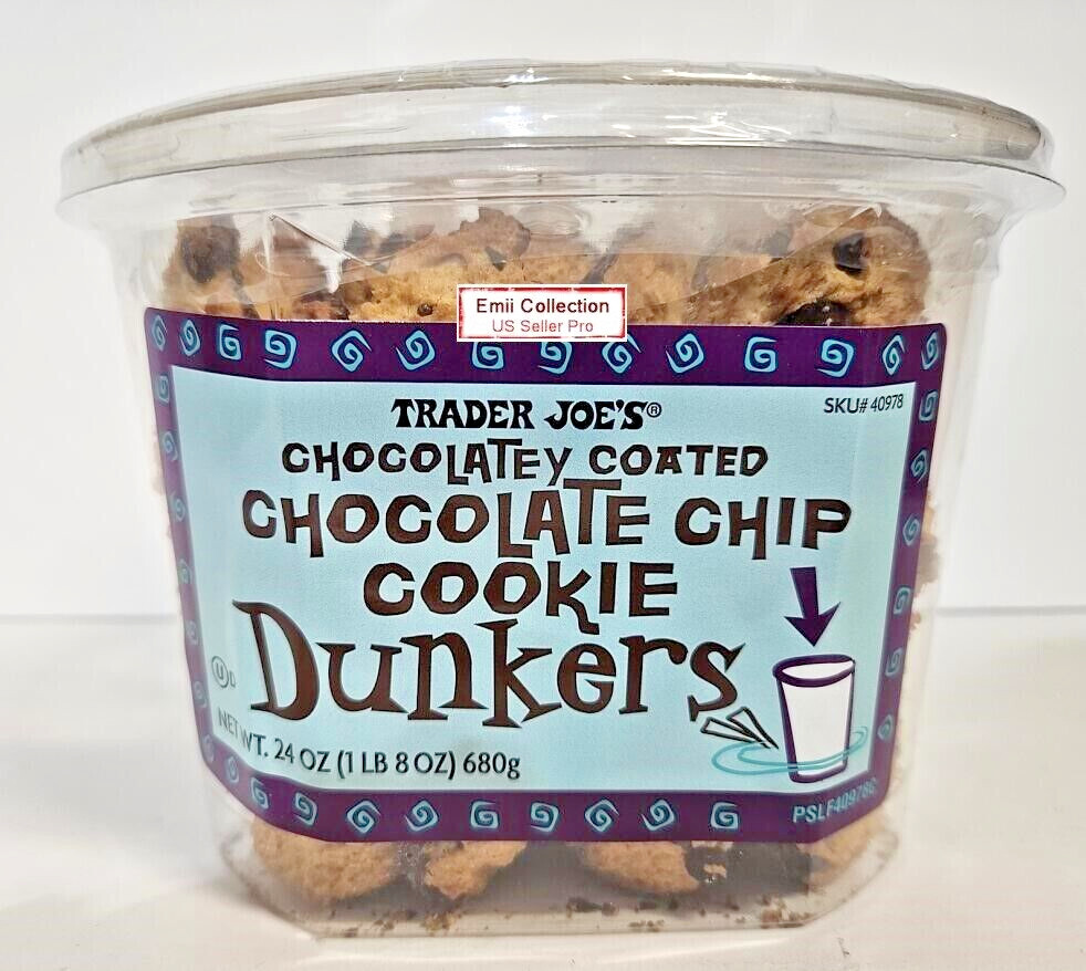 Trader Joe’s Chocolatey Coated Chocolate Chip Cookie Dunkers Bundle 24oz 680g