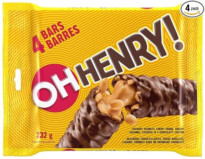 Oh Henry! Chocolate Bars Multipack, 4ct, 232g -FREE SHIPPING