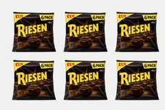 Riesen Dark Chocolate Chewy Toffee 6 Pack Multipack £1.25 Bags Original Stock