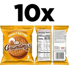 Grandma’s Big Peanut Butter Cookies – 10 Count Snack Pack for Sharing Delight