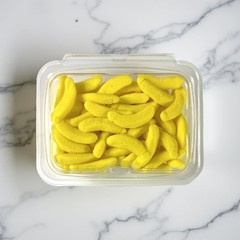 Chewy Banana Shaped Gummy Candy, Bulk Party Tub, 12 Oz