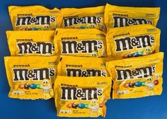 (10) M&M’s Peanut Sharing Size Chocolate Candies 10oz. Bags Bulk Lot BB: 2/27