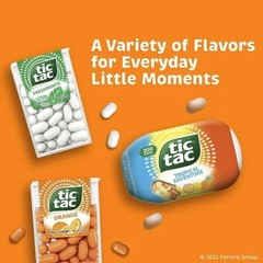 2 pack, Tic Tac Orange Flavored Mints, On-The-Go Refreshment, 3.4 oz Bottle Pack