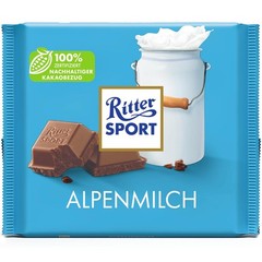 Ritter Sport milk chocolate bar ALPINE MILK CHOCOLATE -100g- FREE SHIPPING