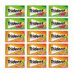 Trident Sugar-Free Chewing Gum Variety Pack Watermelon Twist & Tropical 15 Packs
