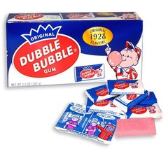 Original Dubble Bubble Chewing Gum with Comic Wrapper – 3.5 oz Theater Box