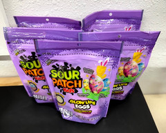 5 Bags 8.37oz Bag SOUR PATCH KIDS Glow Ups Candy Soft Chewy Blue Raspberry+