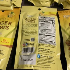 6x Prince of Peace LEMON Ginger Chews – 2 Oz 14 Pieces Each (84 Total)
