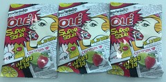 OLE Super Sour Coated Strawberry Lime Candy Pack of 3 Halal Certified 0.61 Oz