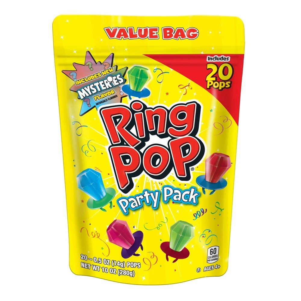 Ring Pop Individually Wrapped Bulk Lollipop Variety Party Pack – 20 Count Sucker
