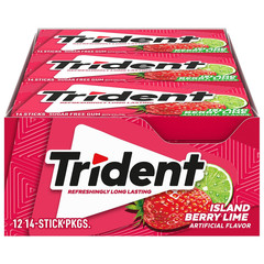 Bubblegum Sugar Free Gum, Travel Accessories, 12 Packs of 14 Pieces (168 Total P