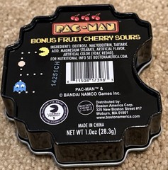 Pacman Sour Candy Tin Boston America Bonus Fruit Cherry Sours (DO NOT CONSUME)