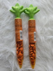 CARROT TUBES WITH ORANGE CHOCOLATE LENTILS 1.3 Oz 36gm Easter. 2 Pack