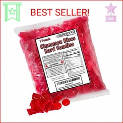 Cinnamon Discs Hard Candies – (1 Pound Bag) of Individually Wrapped Red Cinnamon