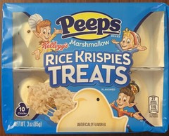 Peeps Marshmallow Chicks RICE KRISPIES TREATS Candy – 10 count