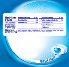 Mentos Chewing Gum (Fresh Mint) 50 Count Pack of 6