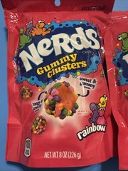 3 x NERDS Gummy Clusters, Candy, Rainbow, Crunchy and Gummy, 8 oz Each Lot New!