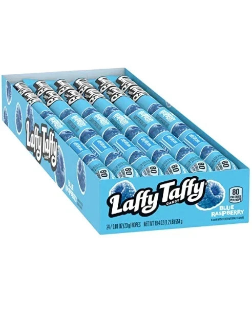 Laffy Taffy Rope, Blue Raspberry, 0.81 Ounce Ropes (Pack of 24) -3 boxes